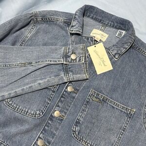 Universal Thread Women's Size 8 Long Sleeve Baggy Denim‎ Utility Blue Jumpsuit